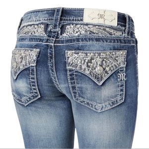 MISS ME Signature Slim Boot Stretch Jeans Size 24